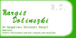 margit dolinszki business card